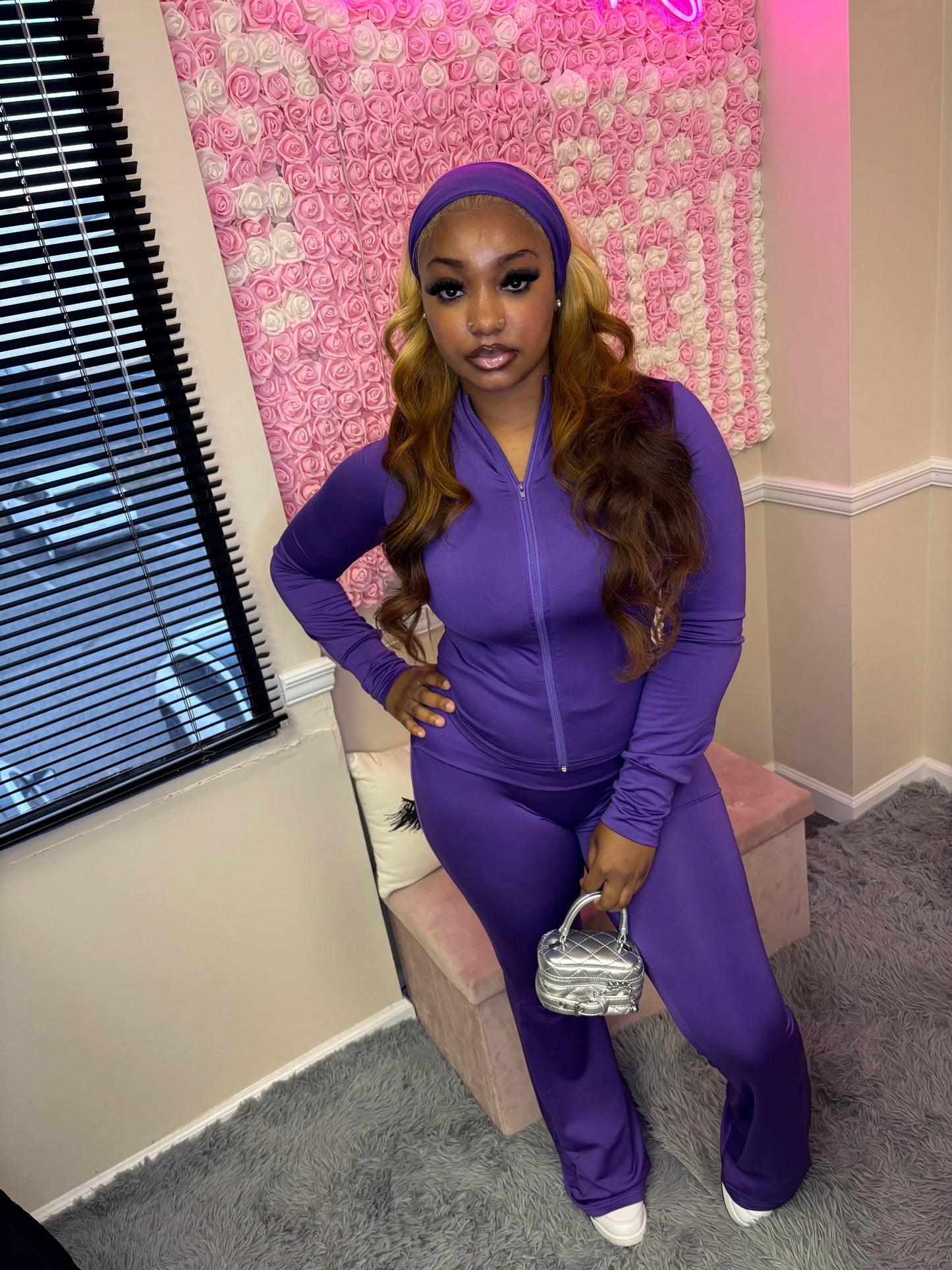 Purple 3-Piece Lounge Set