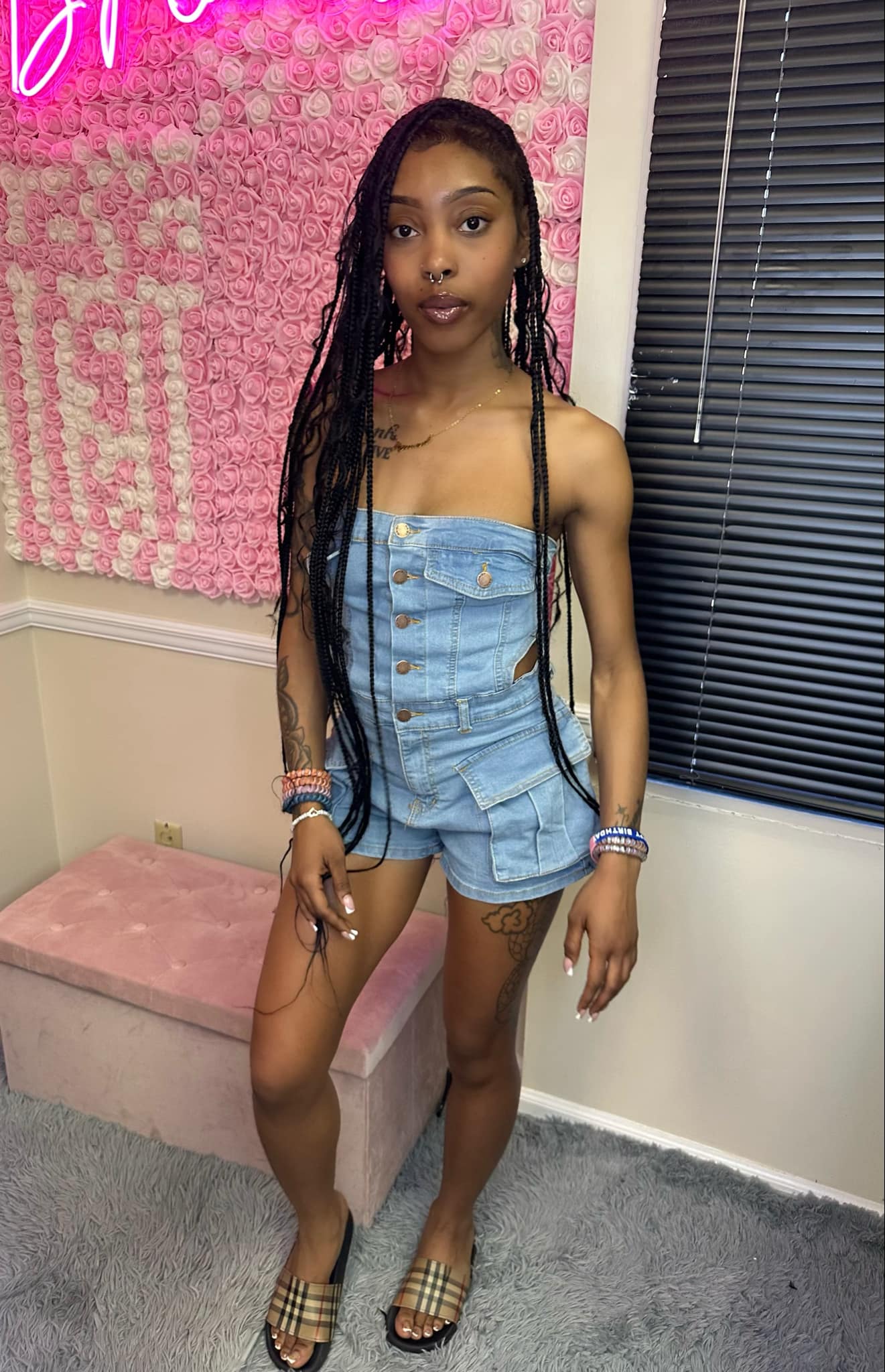 Denim Romper