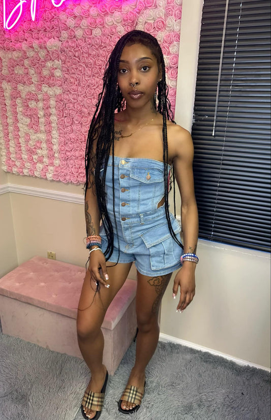 Denim Romper